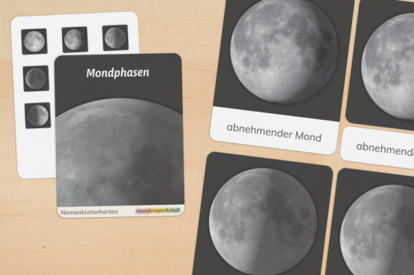 8 Nomenklaturkarten Mondphasen