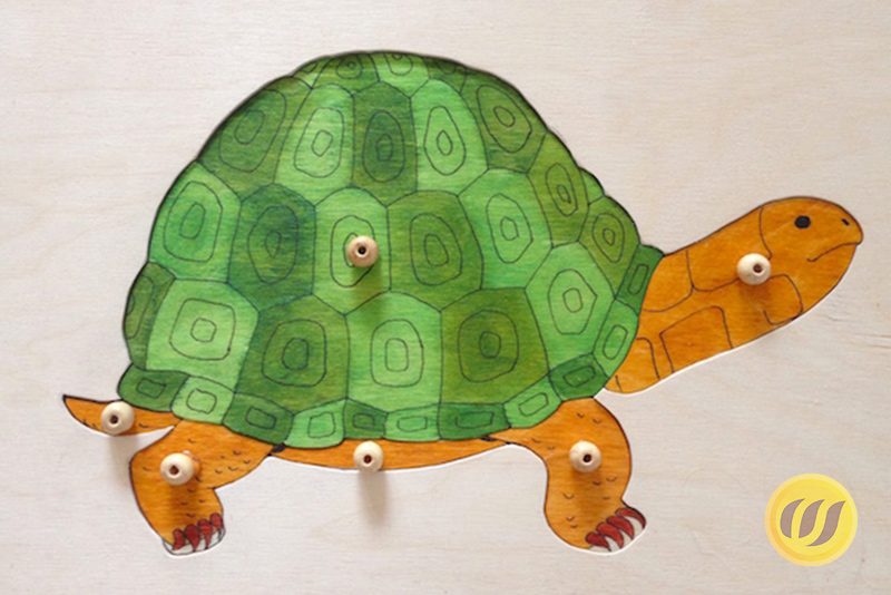 Das fertige Schildkröten-Puzzle