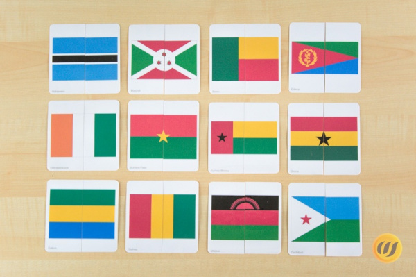 Mini-Puzzle: Flaggen Afrikas (Download)
