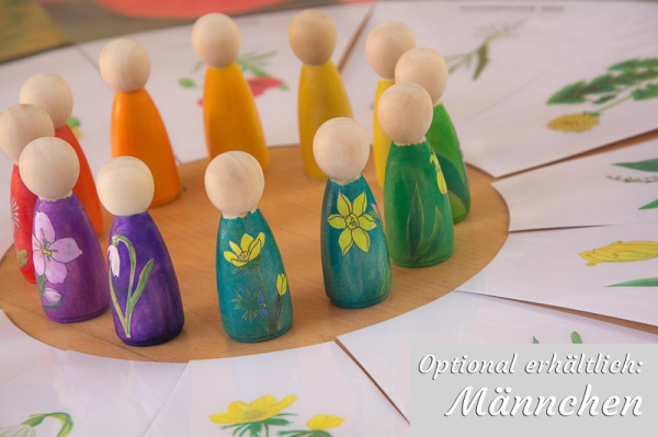 (24 Blumen mit Monatsring - Deutsch - Profidruck)