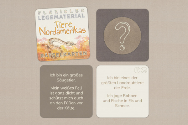 Rätselkarten - Tiere Nordamerikas raetselkarten_nordamerika_1