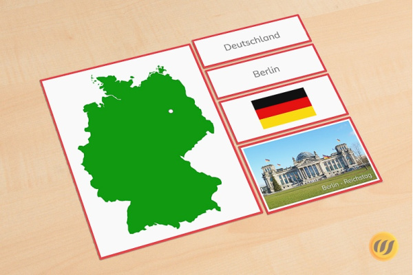 Länder Europas - 46 Länder passend zur Montessori Puzzlekarte Länder Europas - 46 Länder passend zur Montessori Puzzlekarte