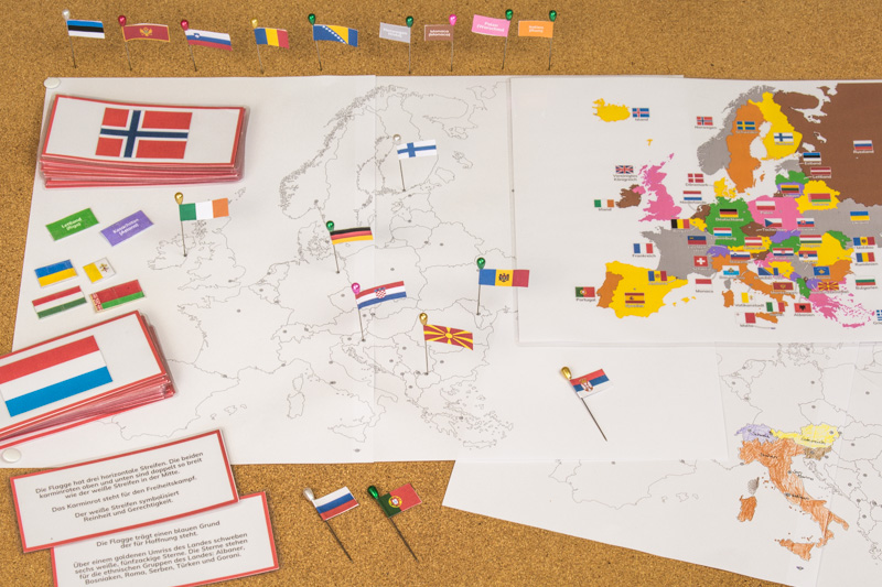 Kartenmaterial zu den europäischen Staaten