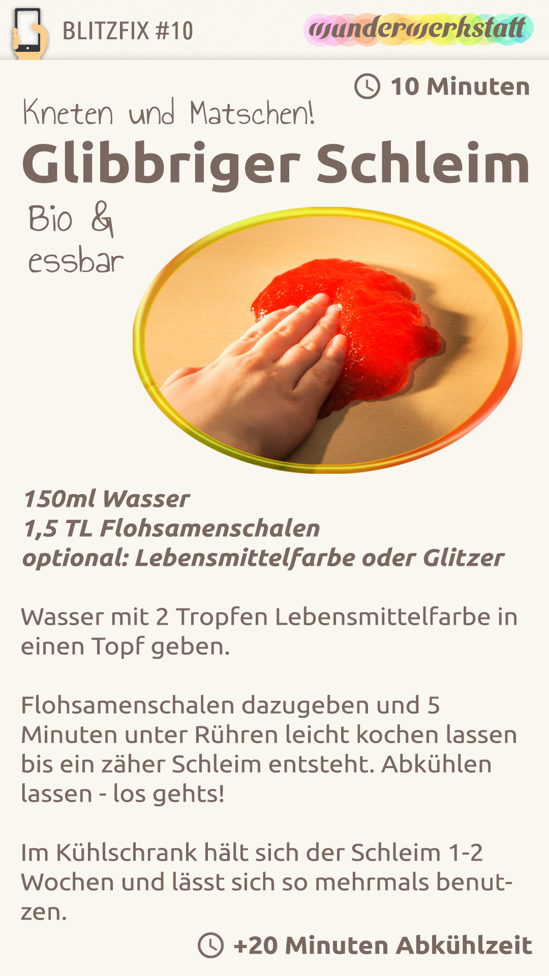Rezept für glibberigen Schleim
