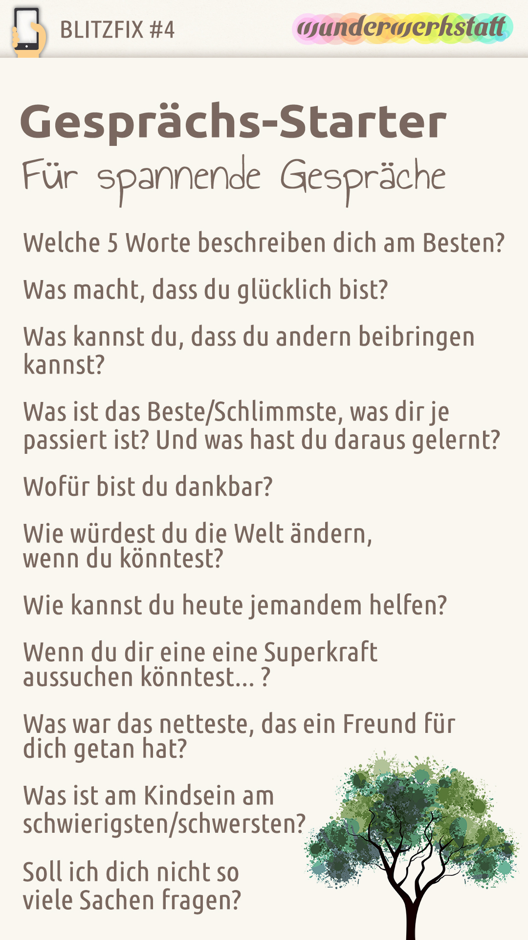 Gesprächsstarter für unterwegs