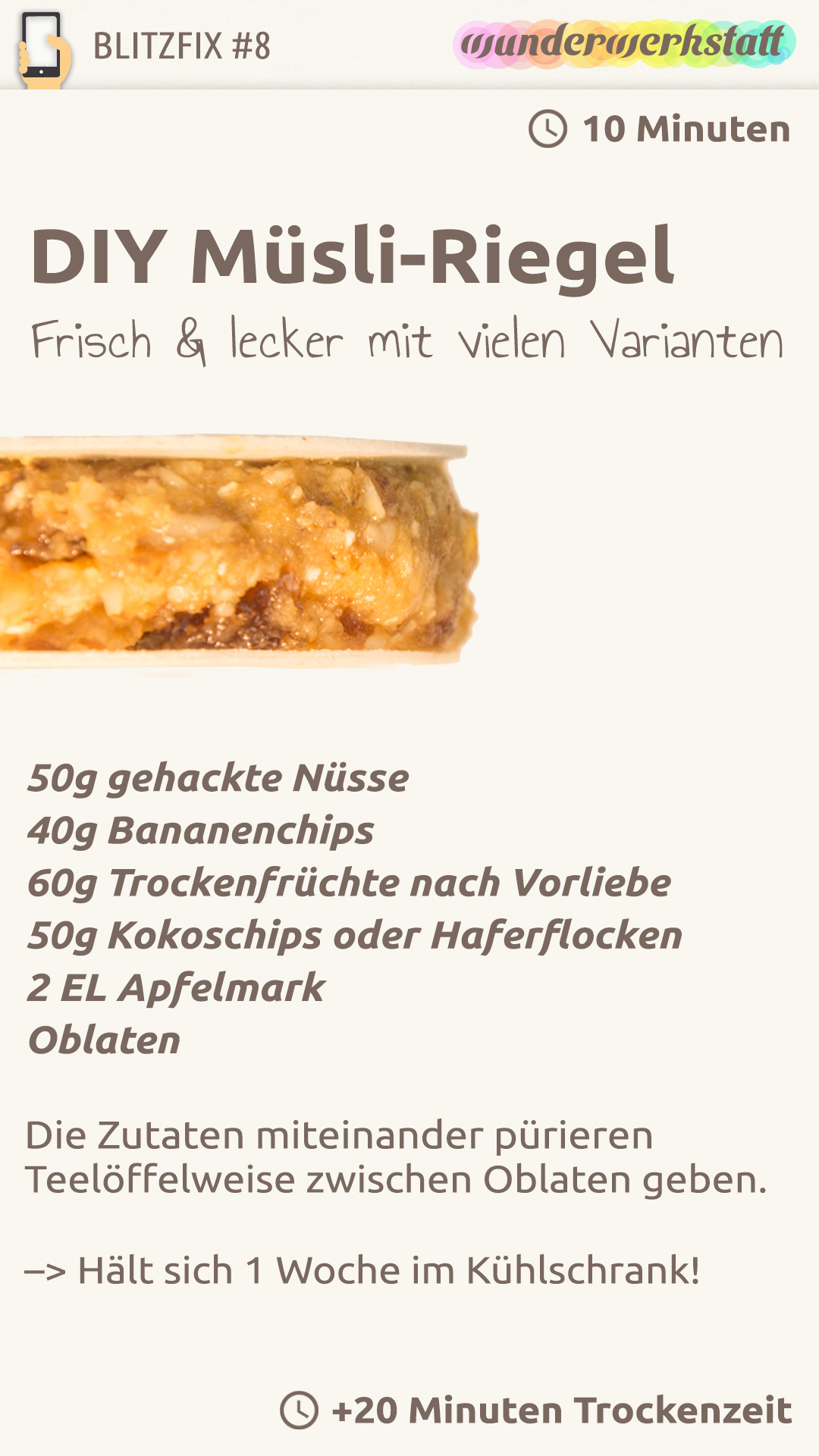 Rezept für Müsliriegel